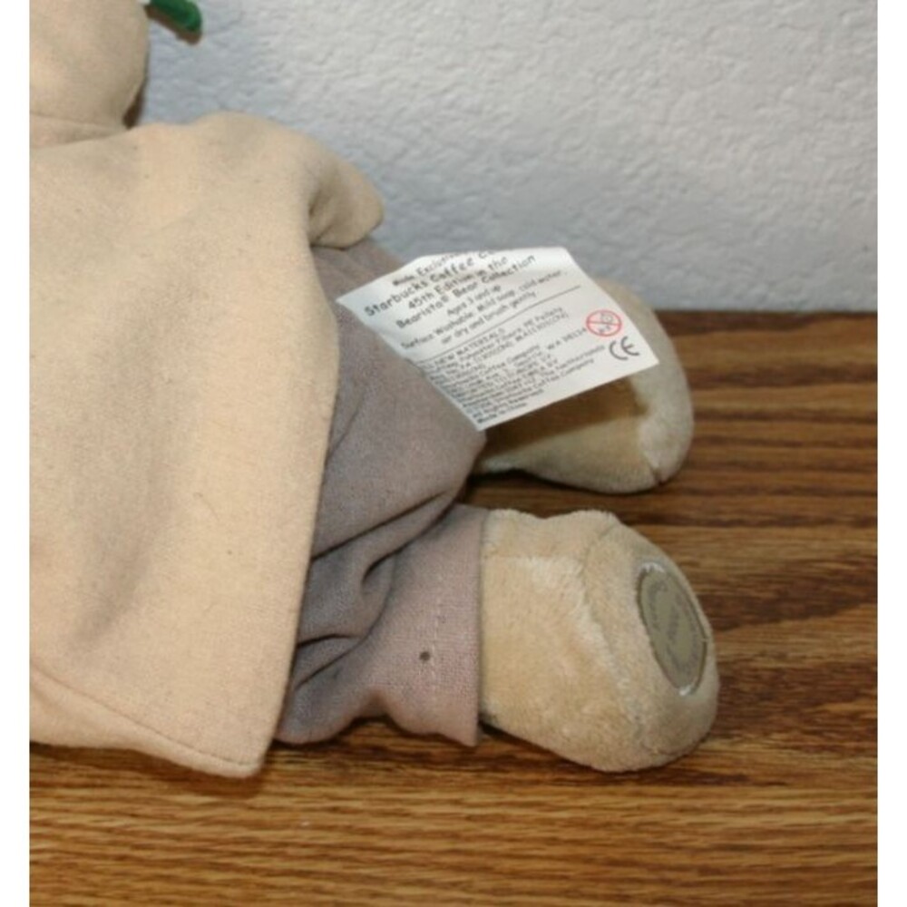 Starbucks Bearista Bear Plush 45th Anniversary Boy Suit Pink Rose 2006 - Picture 2 of 2